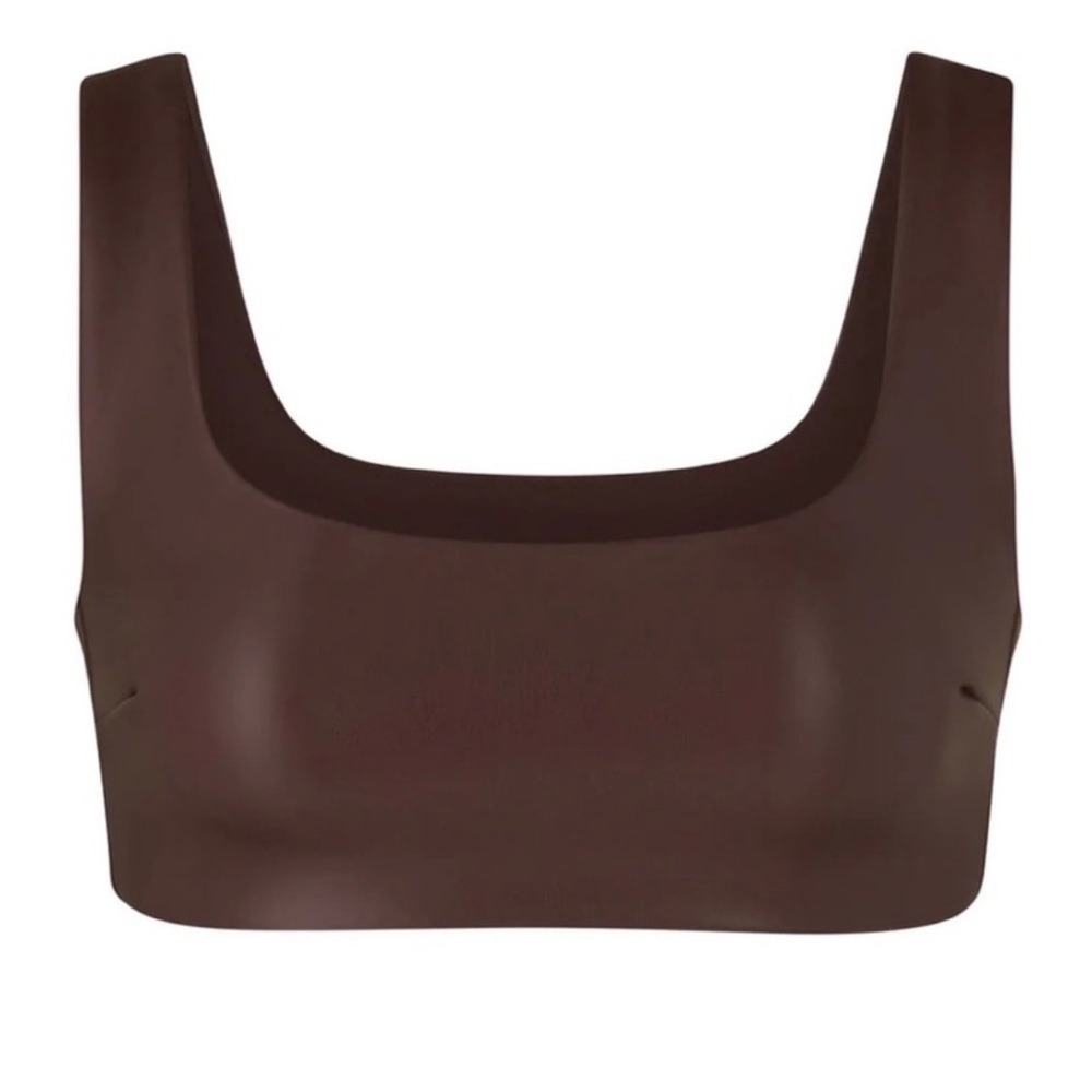 Skims Faux Leather Bralette - Size 2X - Cocoa - NWT